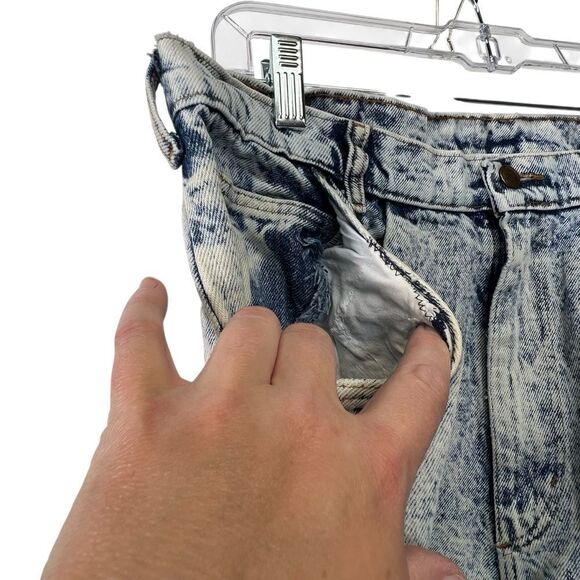 Vintage 1980s Expressions 14/16 Blue Acid Stone Wash High Rise Mom Jeans USA - Picture 6 of 16